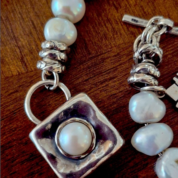 Silpada Vintage Silver with White Pearls Bracelet - Picture 4 of 8